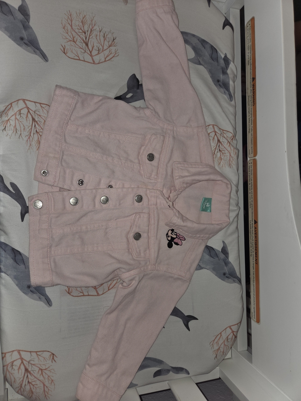Kids Pink Minnie Mouse Denim Jacket - Unbranded